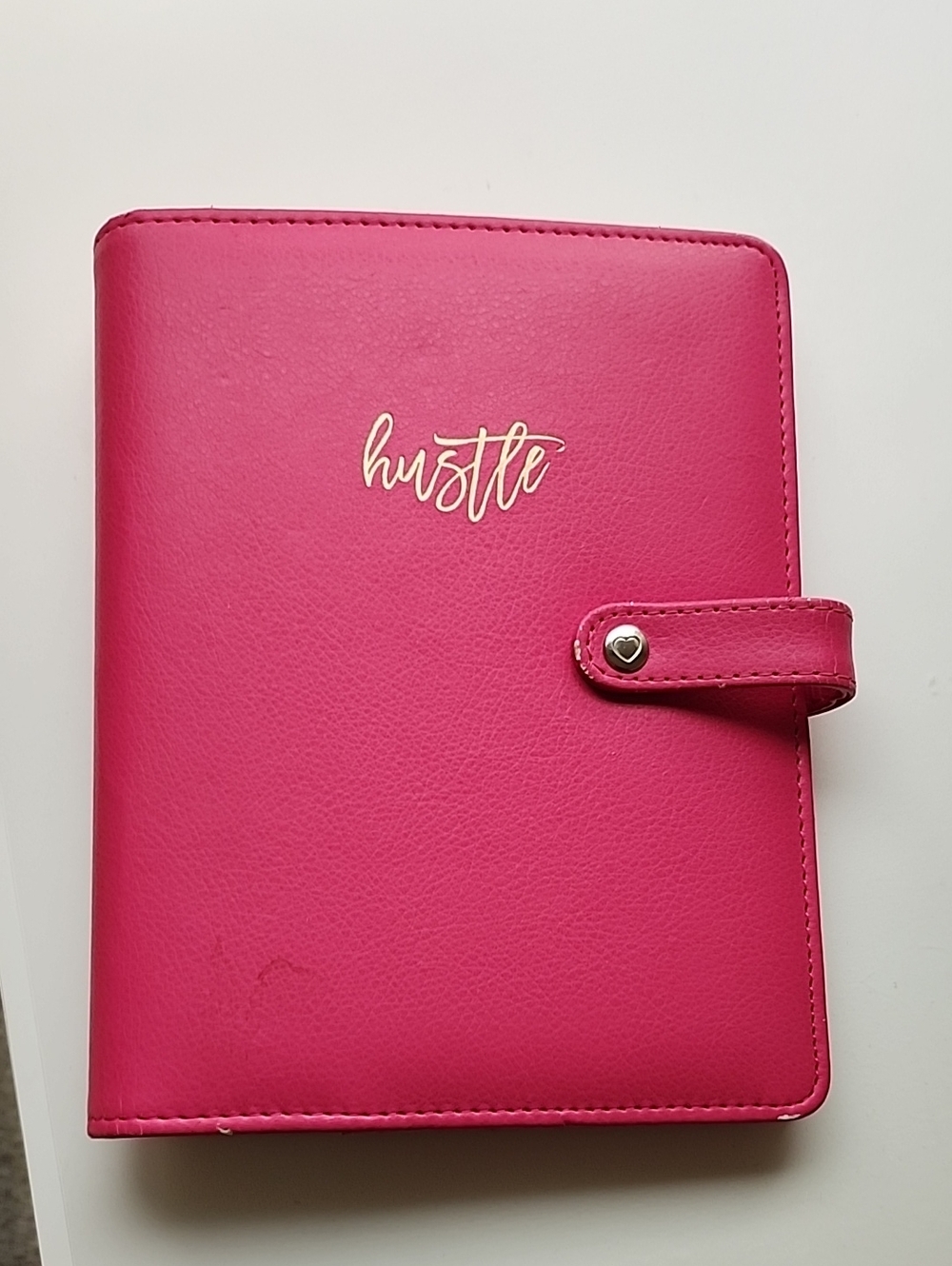 Happy Planner Pink Faux Leather 'Hustle' Organizer with Snap Closure